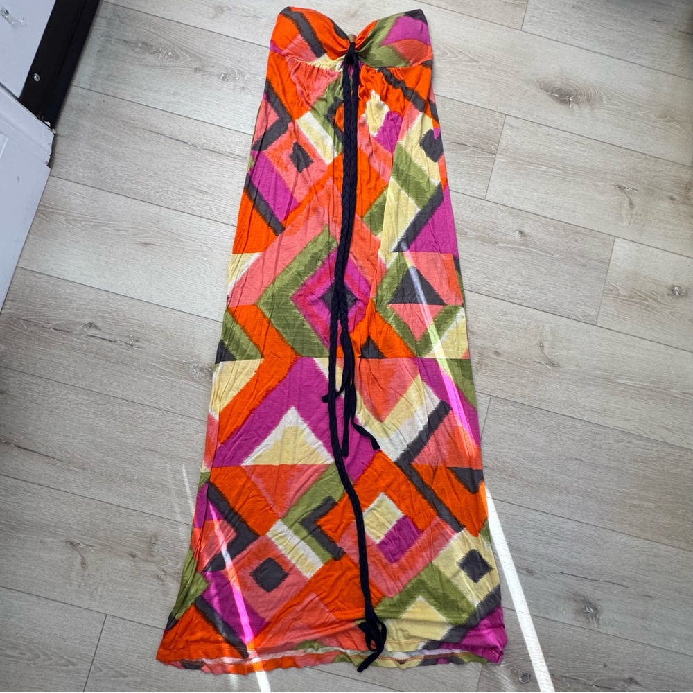 Anthropologie Colorful Geometric Maxi Dress
